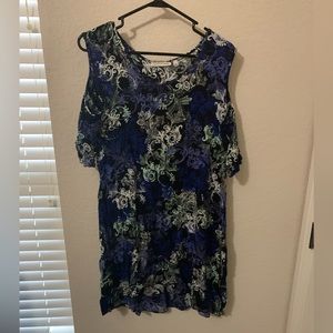 Open shoulder long dressy shirt